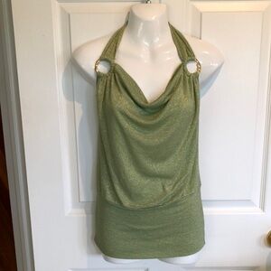 Elegant Green Halter Top